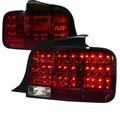 Overtime 05-09 Ford Mustang Sequential LED Tail Light for 05 to 09 Ford Mustang, Red - 10 x 13 x 21 in. OV520932